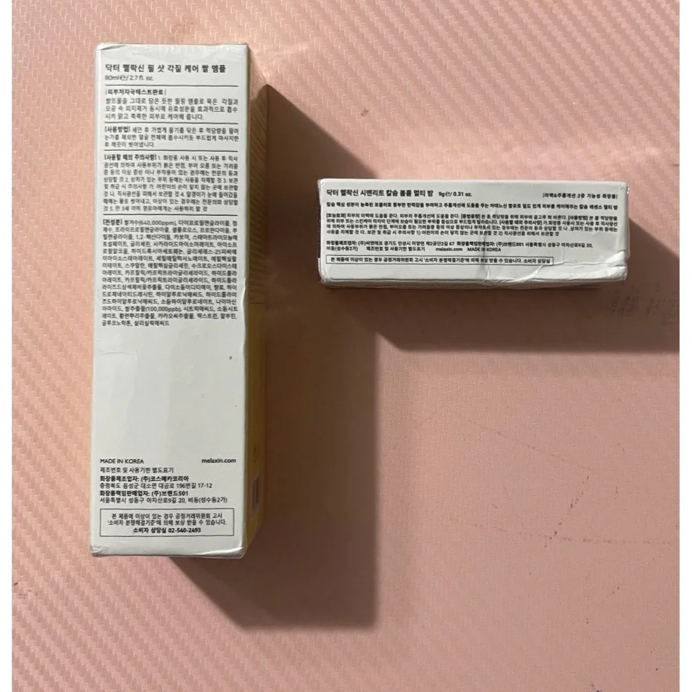 Dr. Melaxin Peel Shot Rice Ampoule 80ml & Cemenrete CX Calcium Multi Balm 9g Duo